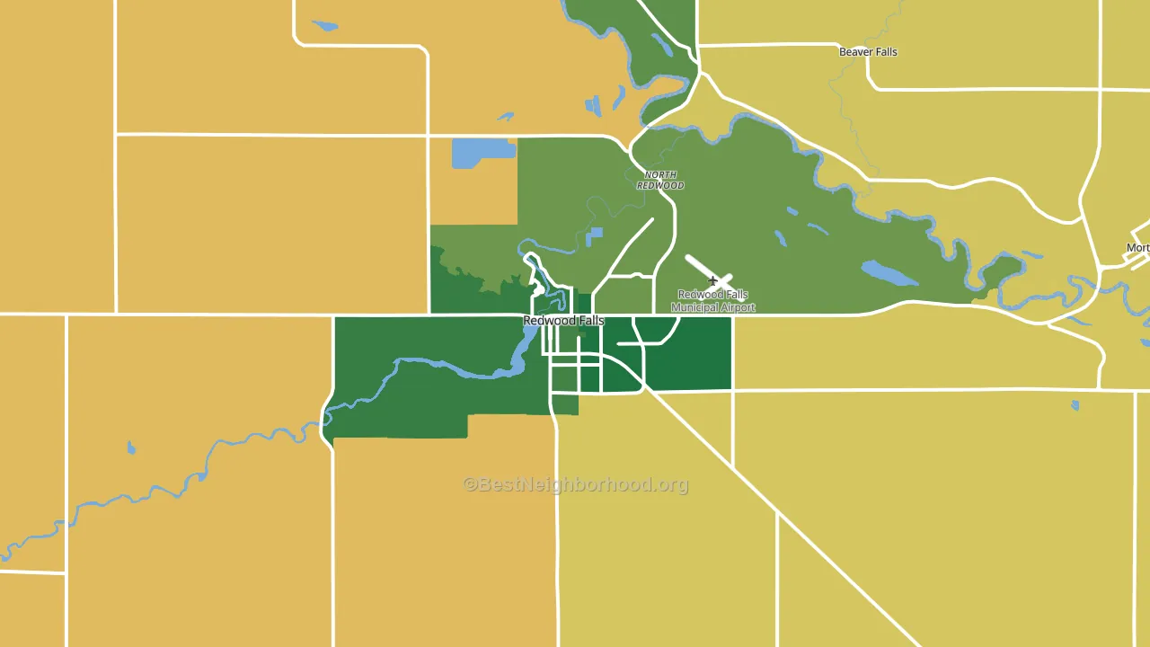 56283, MN block-group voter-turnout map