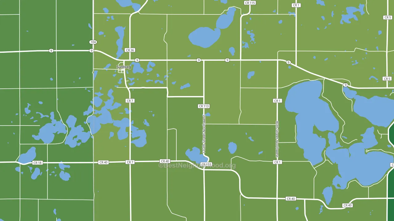 56289, MN block-group voter-turnout map