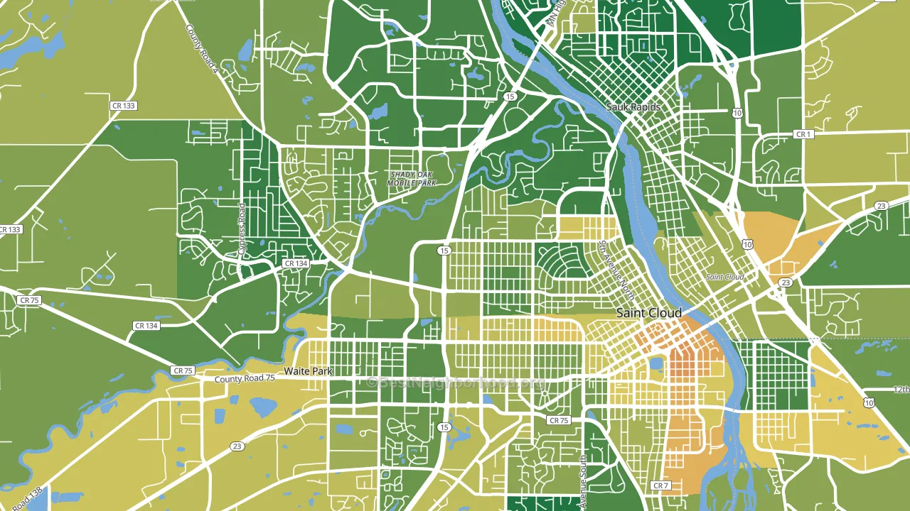 56303, MN block-group voter-turnout map