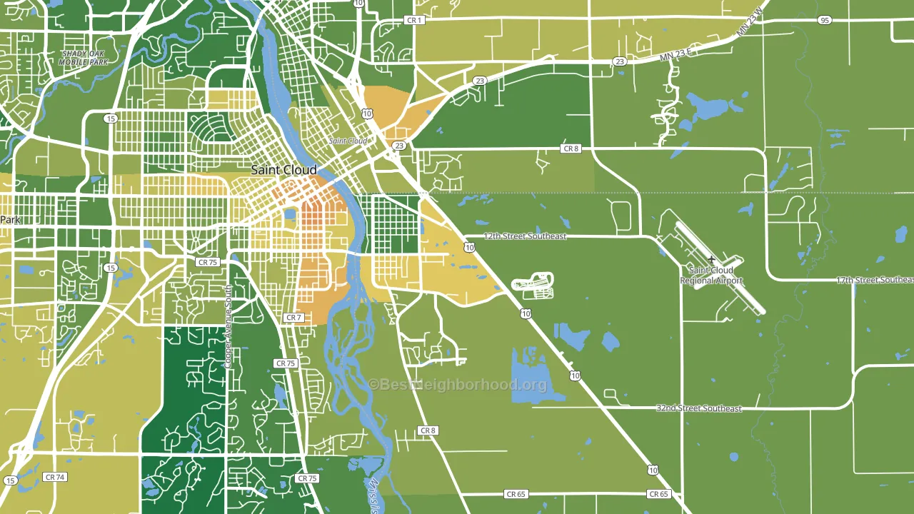 56304, MN block-group voter-turnout map