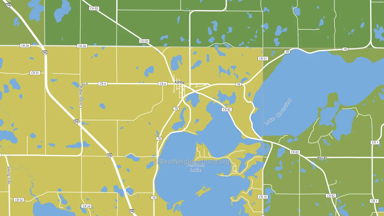 56309, MN block-group voter-turnout map