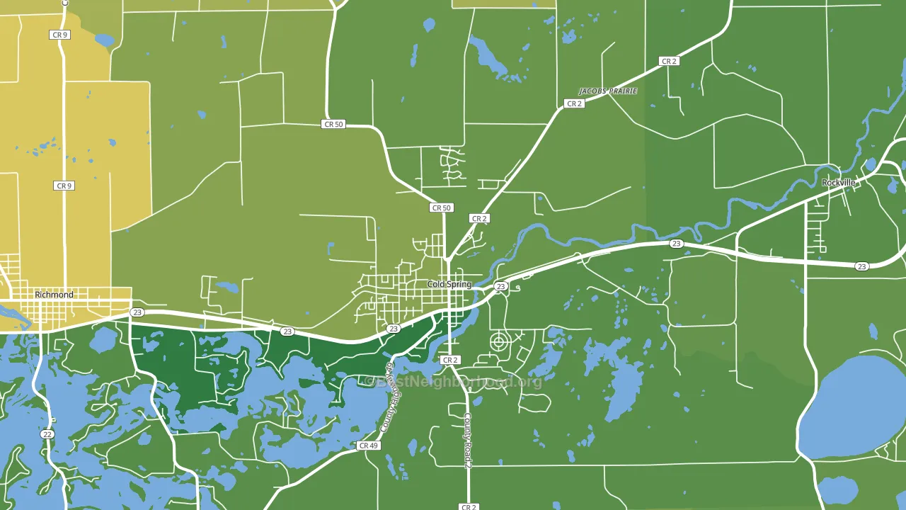 56320, MN block-group voter-turnout map