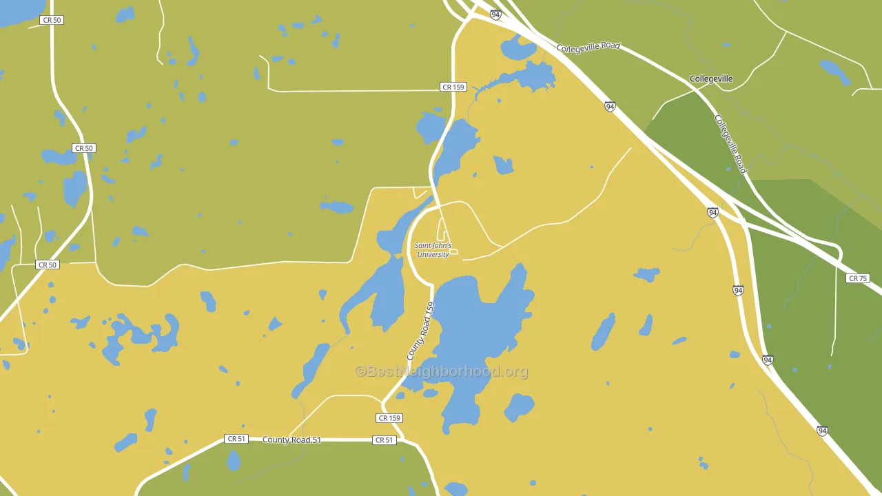 56321, MN block-group voter-turnout map