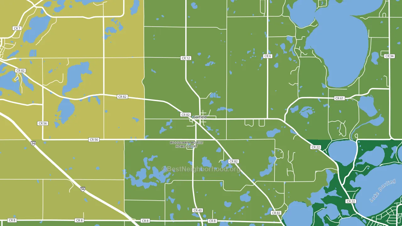 56332, MN block-group voter-turnout map
