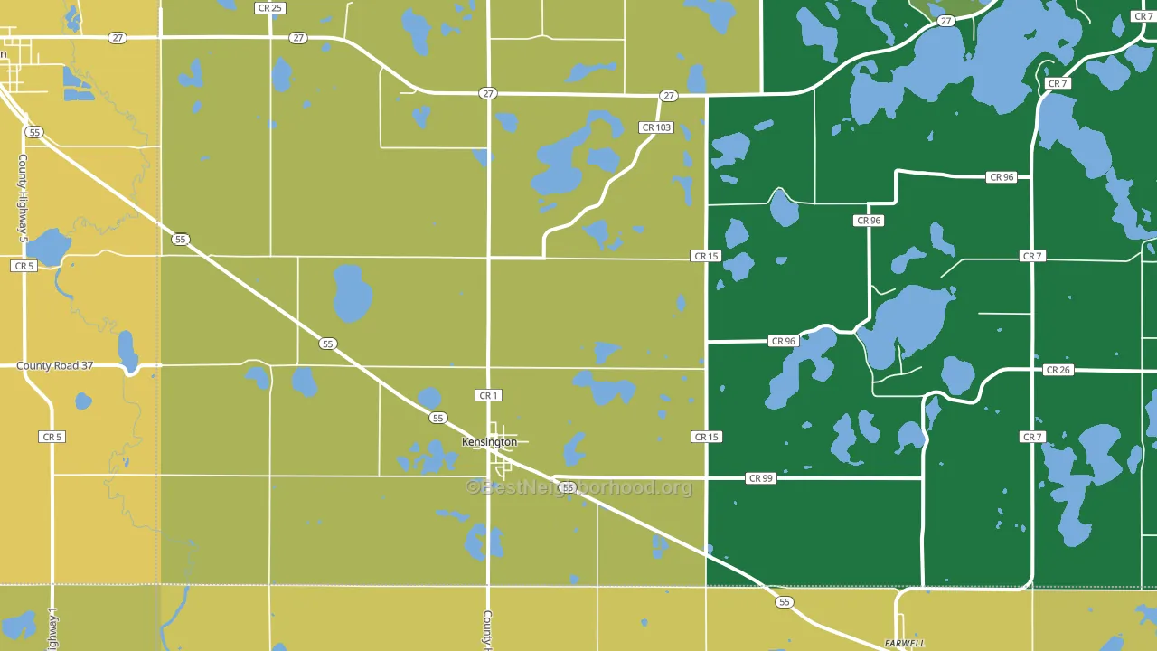 56343, MN block-group voter-turnout map