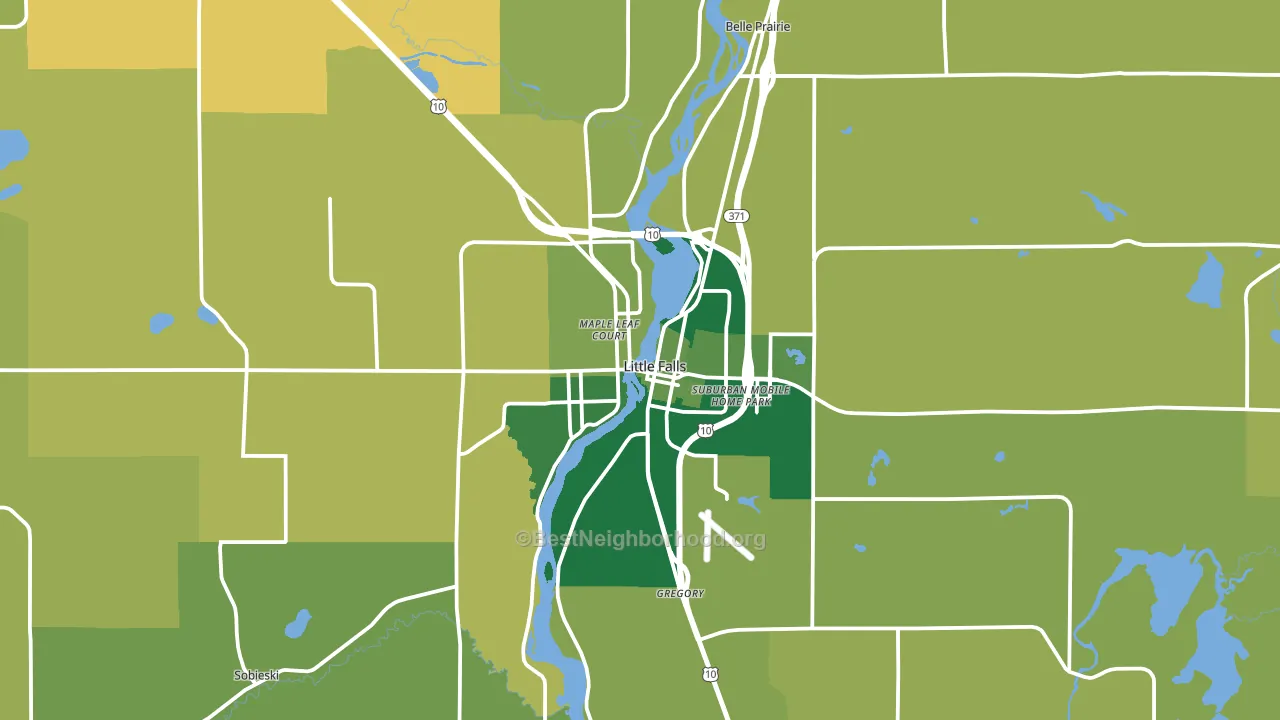 56345, MN block-group voter-turnout map