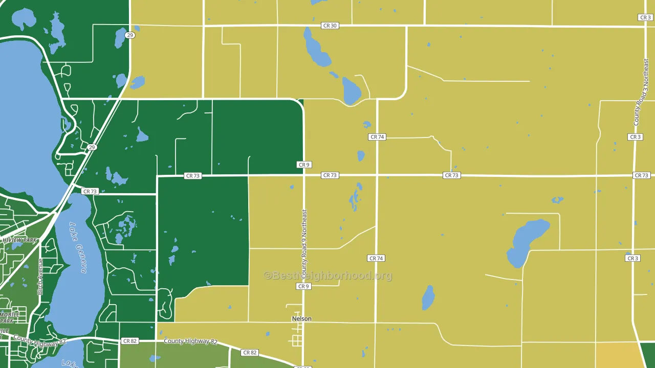 56355, MN block-group voter-turnout map