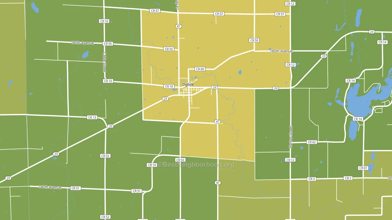 56358, MN block-group voter-turnout map