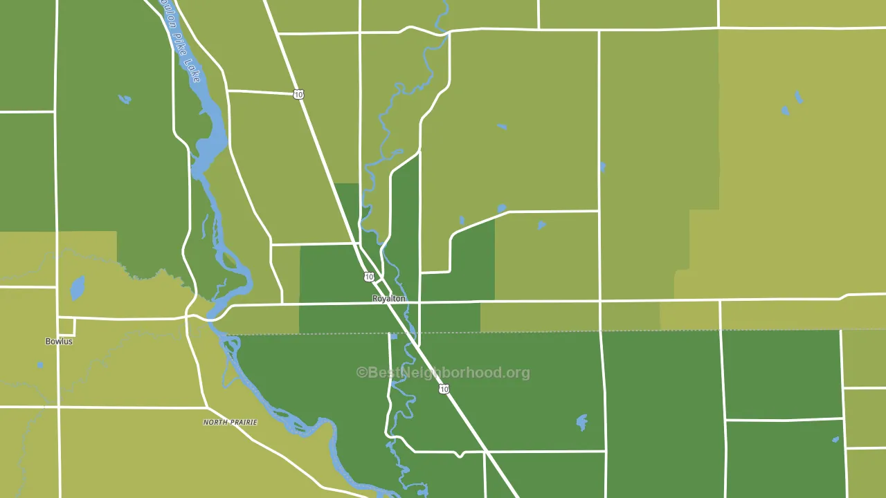 56373, MN block-group voter-turnout map