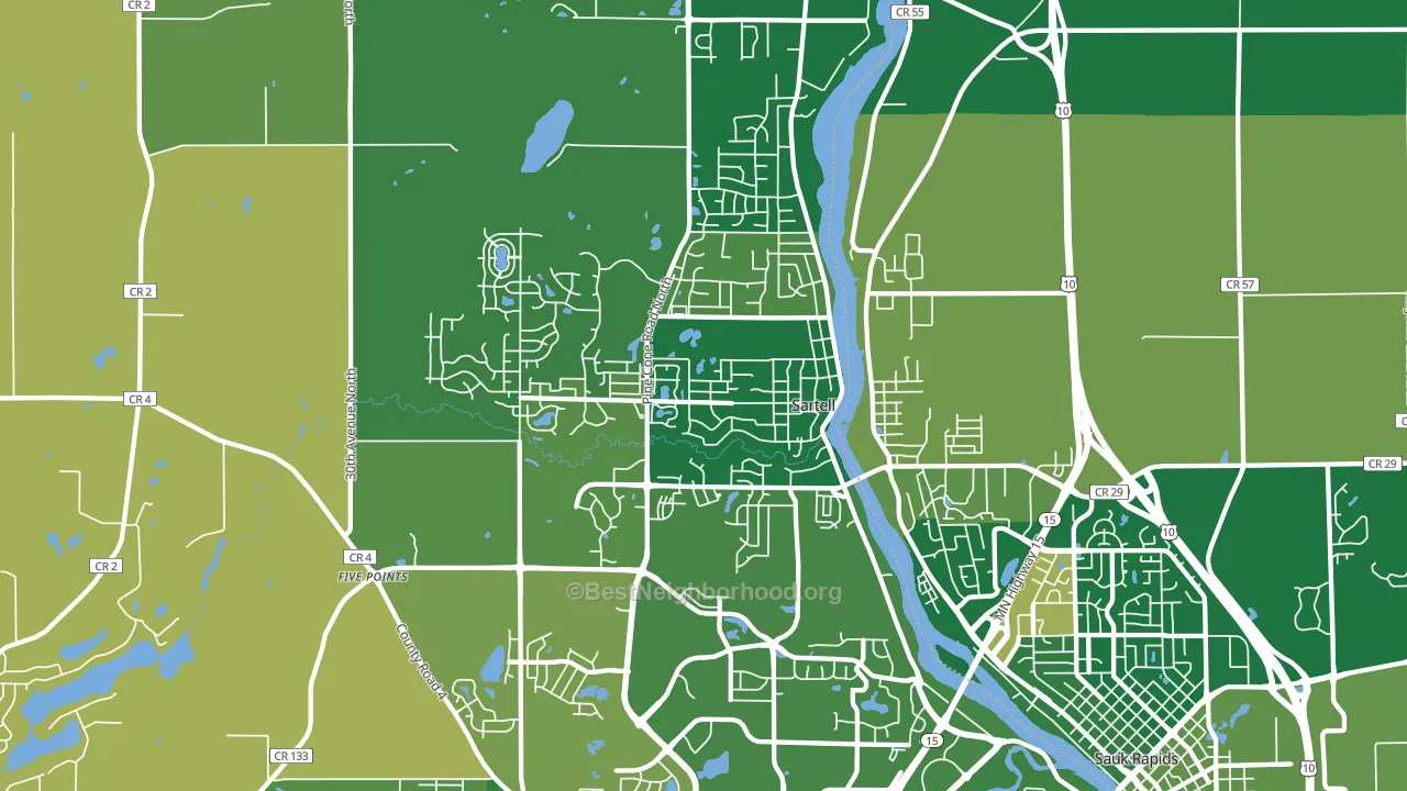 56377, MN block-group voter-turnout map