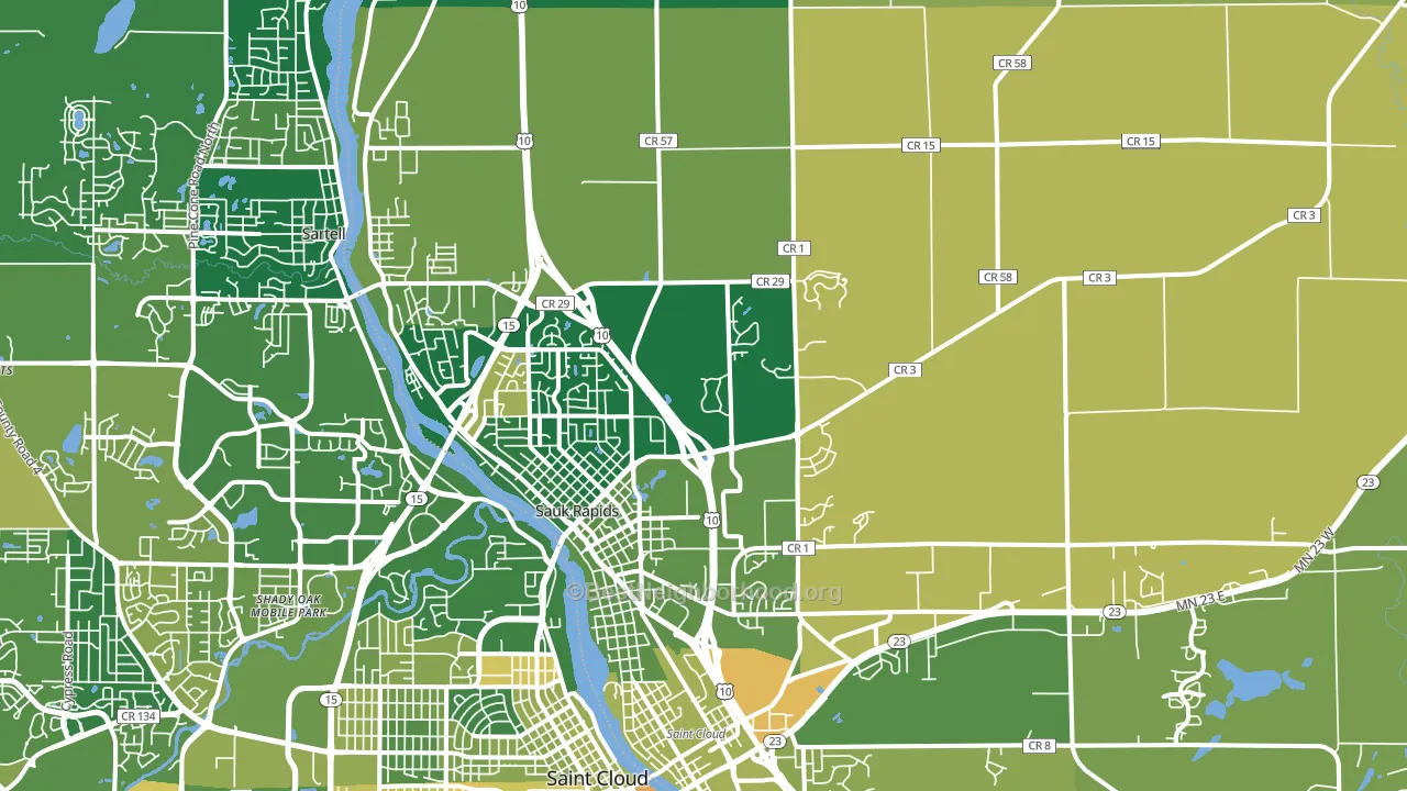 56379, MN block-group voter-turnout map