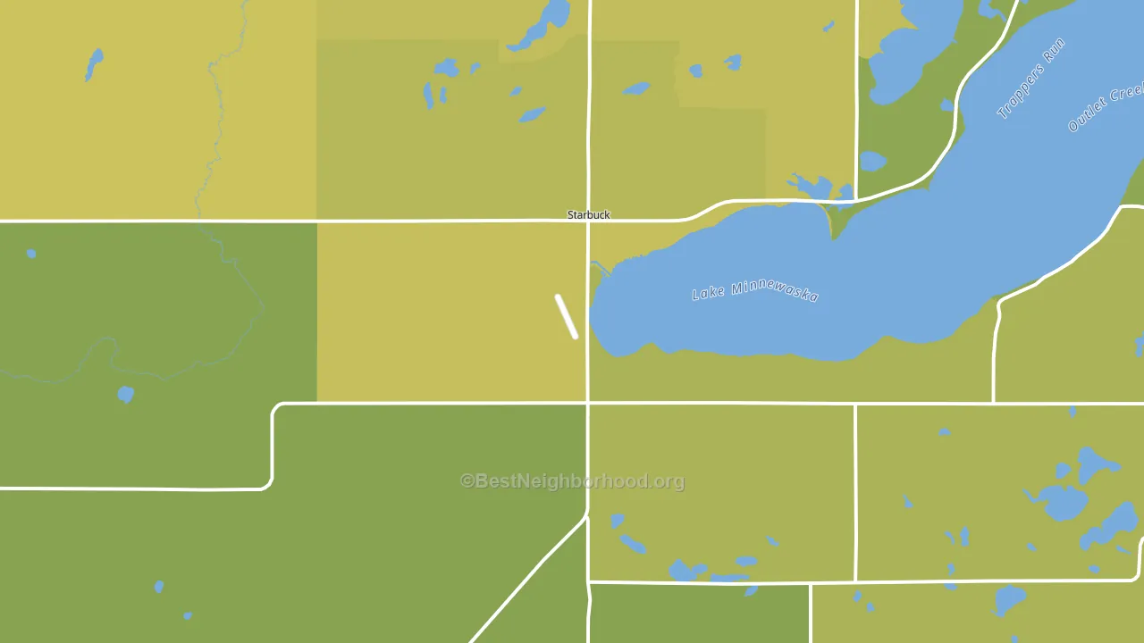 56381, MN block-group voter-turnout map