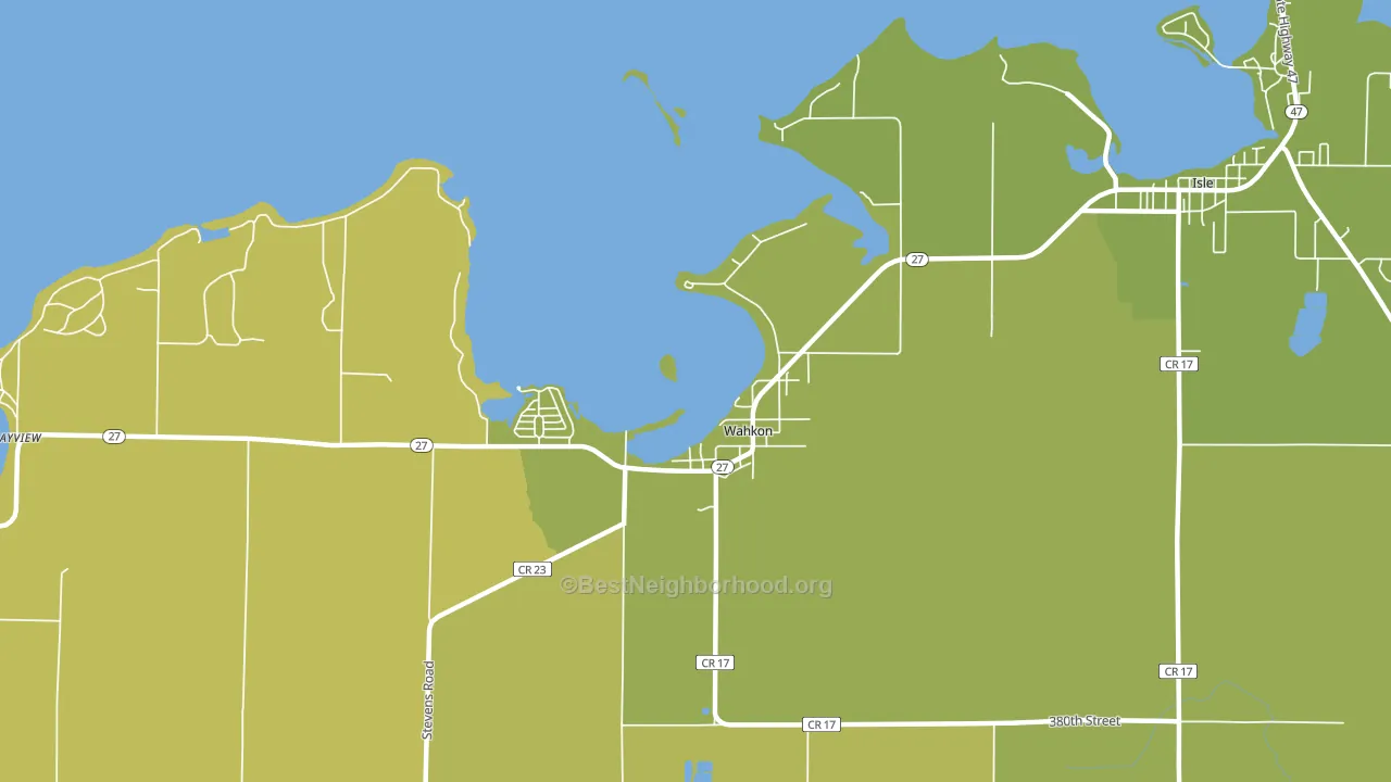 56386, MN block-group voter-turnout map