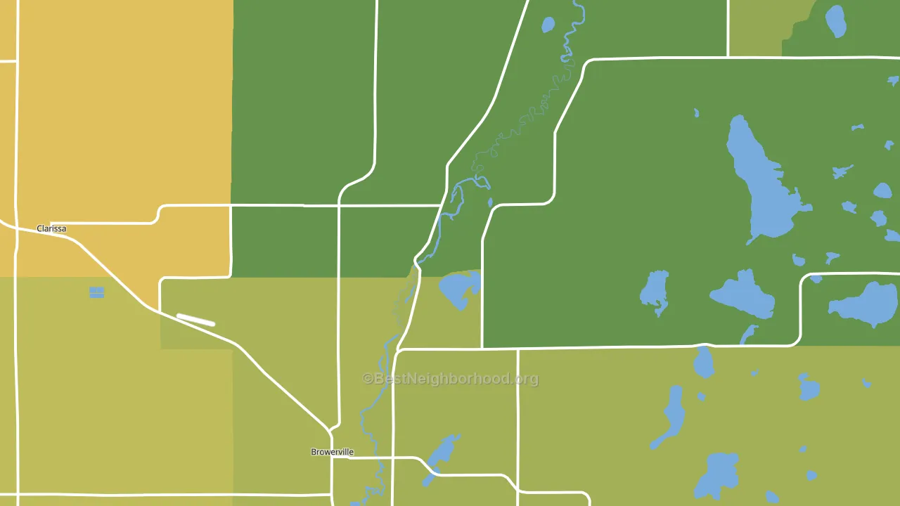 56438, MN block-group voter-turnout map
