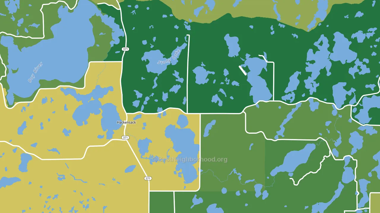56452, MN block-group voter-turnout map