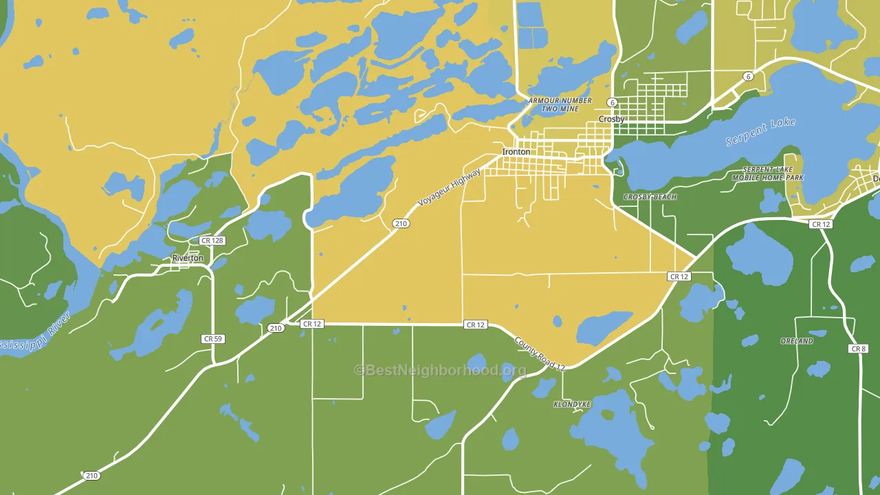 56455, MN block-group voter-turnout map