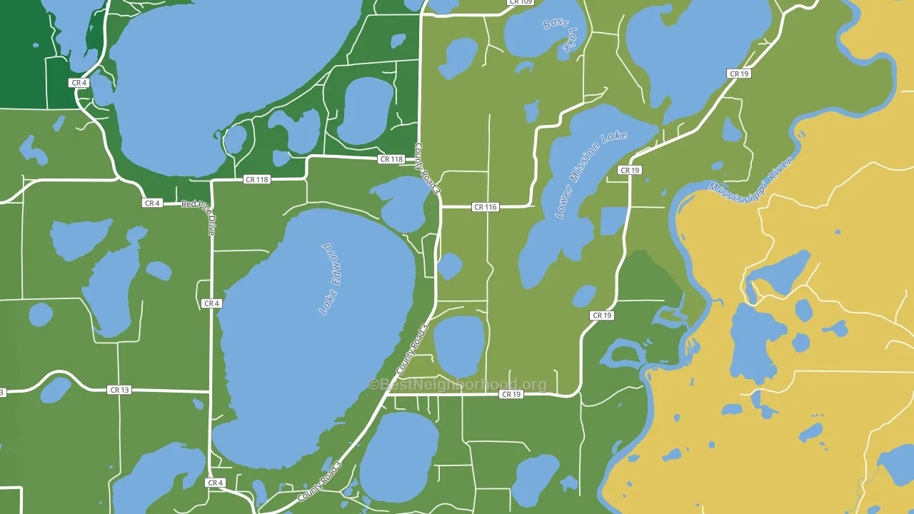 56465, MN block-group voter-turnout map