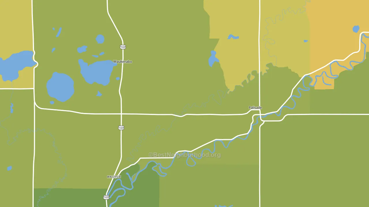 56469, MN block-group voter-turnout map