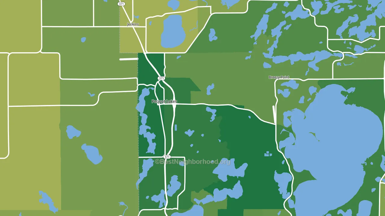 56472, MN block-group voter-turnout map