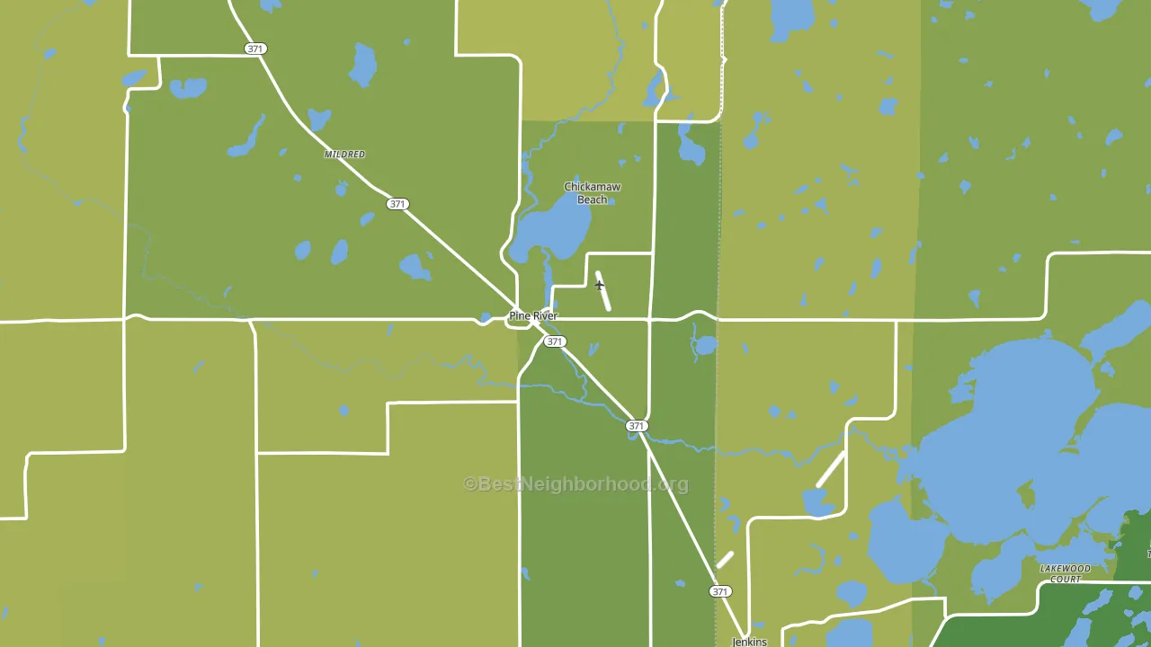 56474, MN block-group voter-turnout map