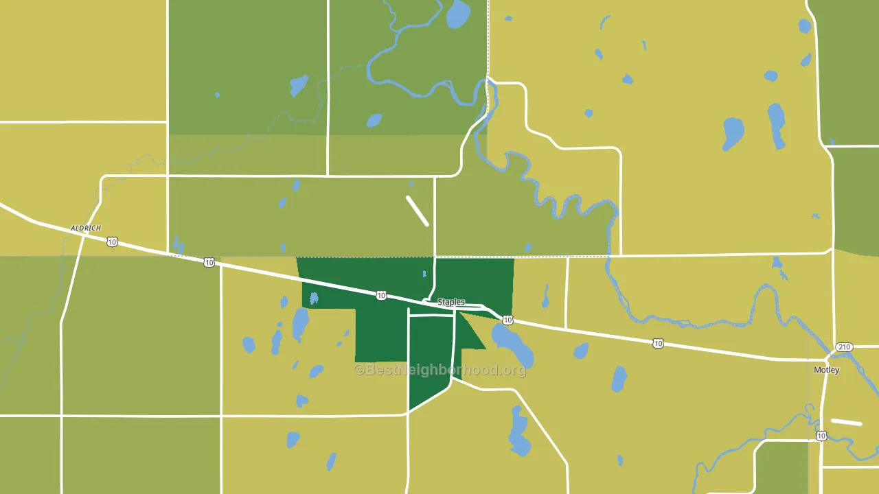 56479, MN block-group voter-turnout map