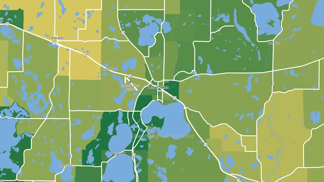 56501, MN block-group voter-turnout map