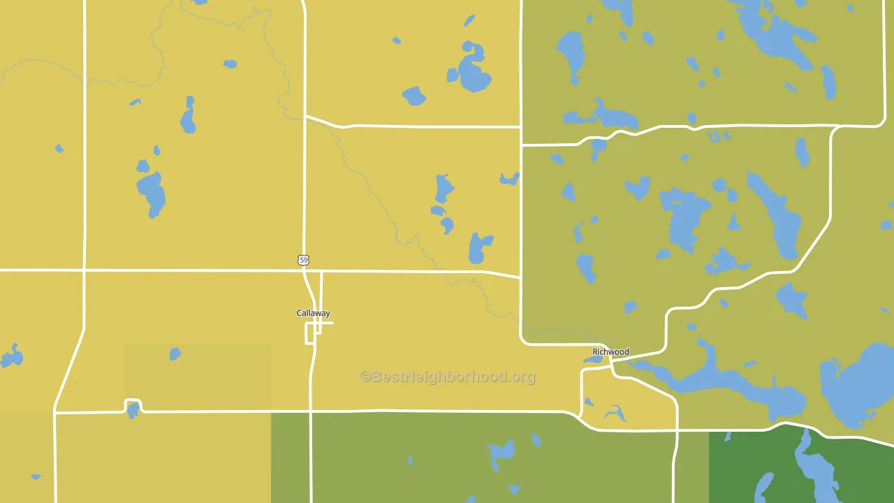 56521, MN block-group voter-turnout map