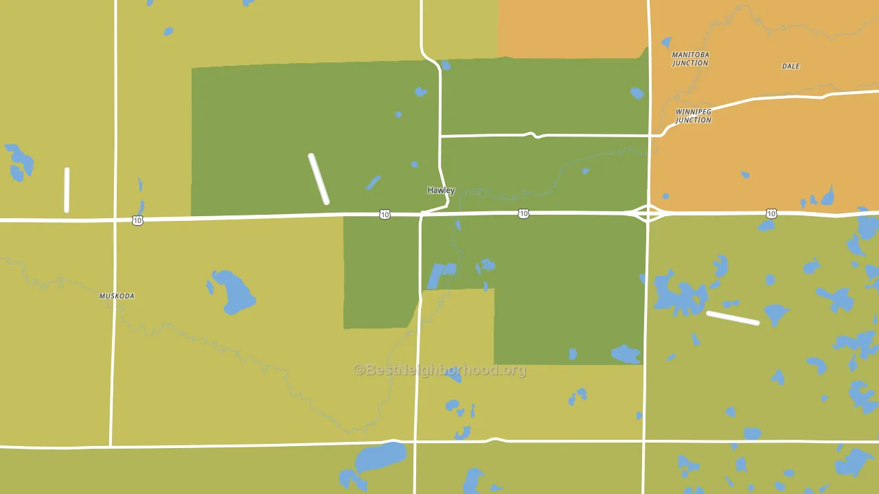 56549, MN block-group voter-turnout map