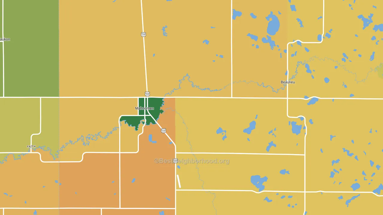 56557, MN block-group voter-turnout map
