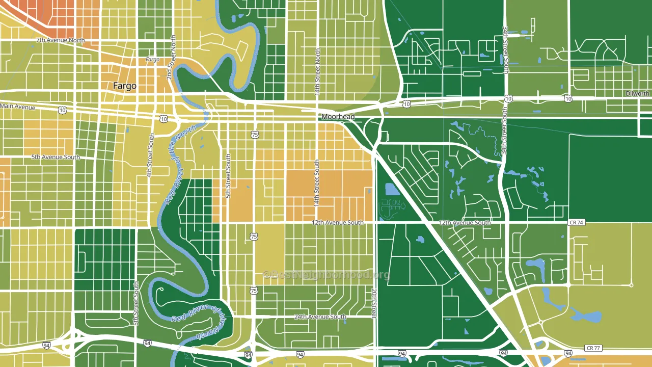 56563, MN block-group voter-turnout map
