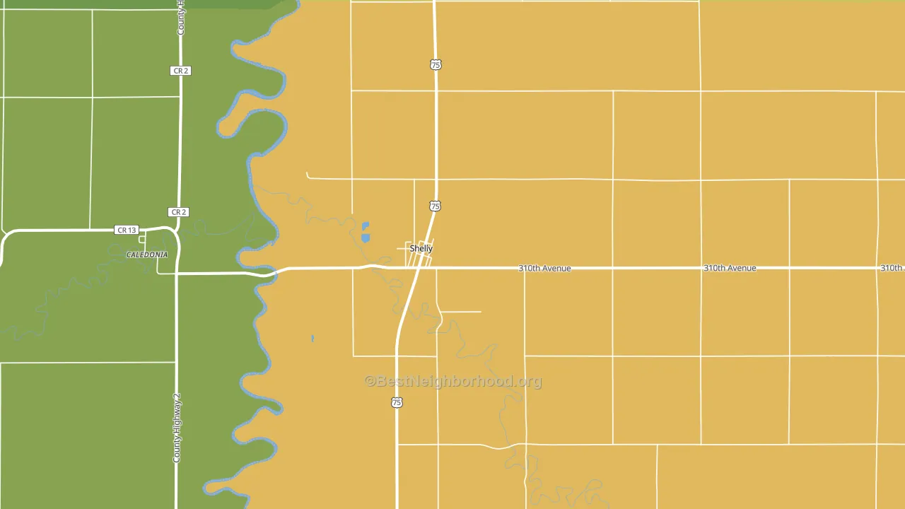 56581, MN block-group voter-turnout map