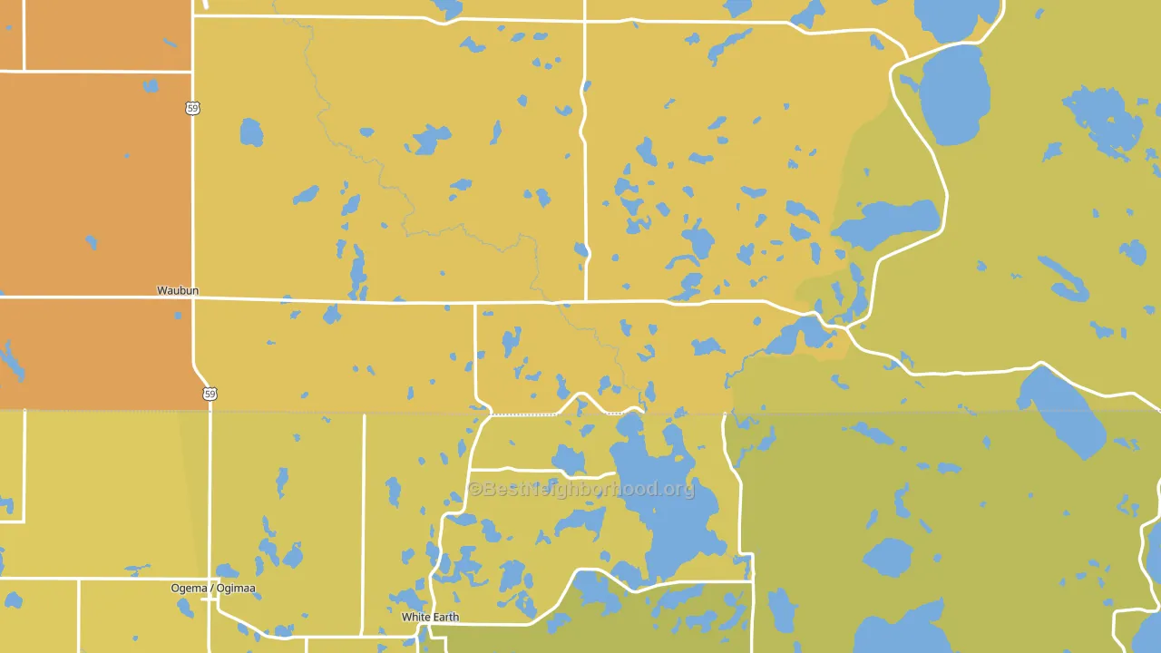 56589, MN block-group voter-turnout map