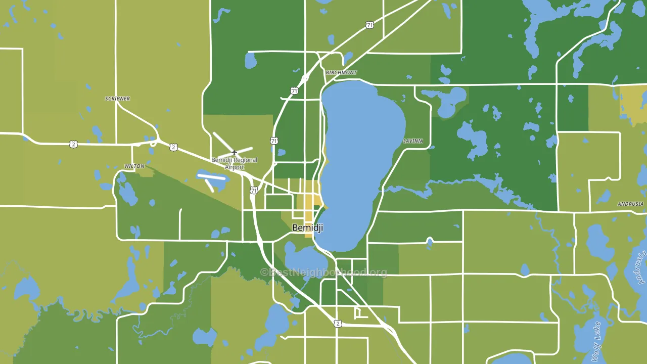 56601, MN block-group voter-turnout map