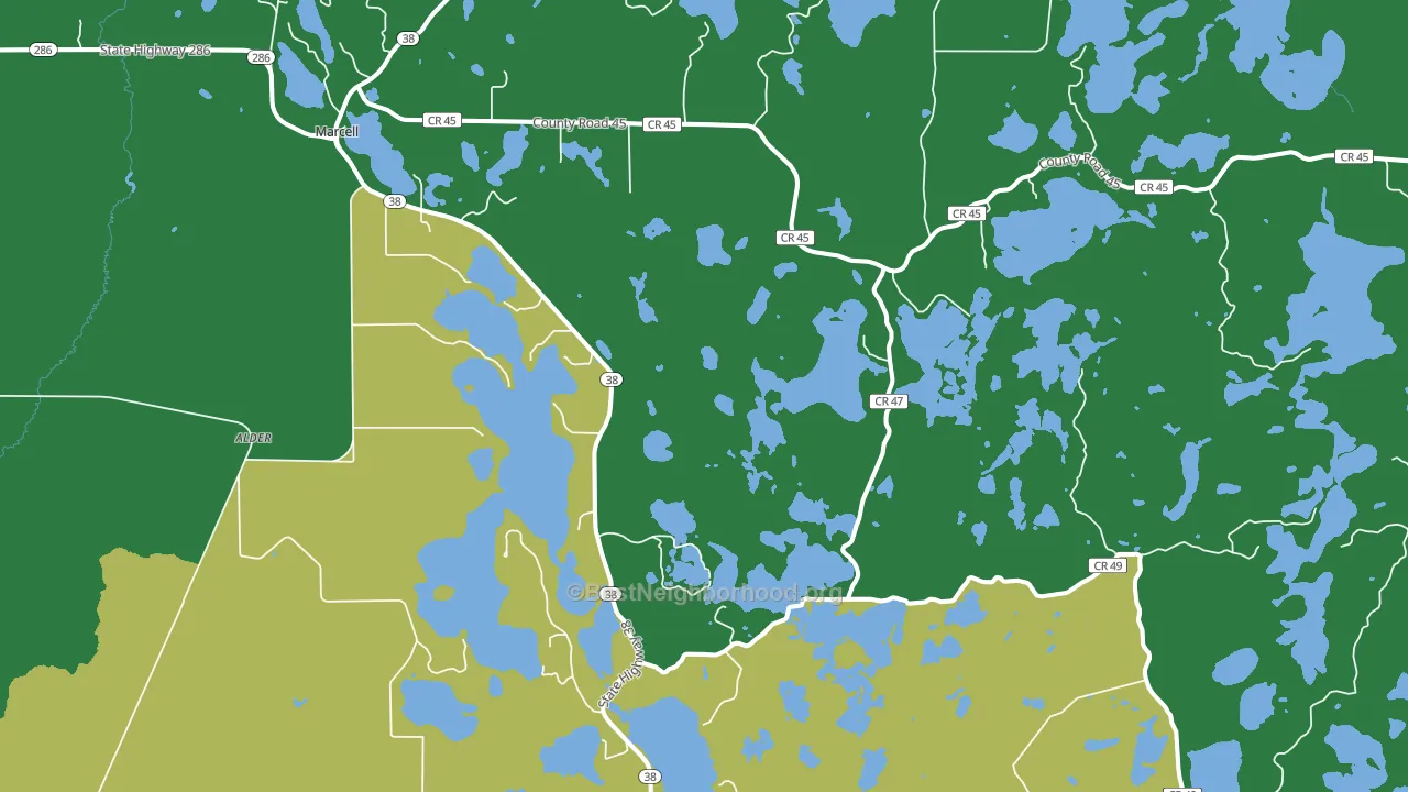 56657, MN block-group voter-turnout map