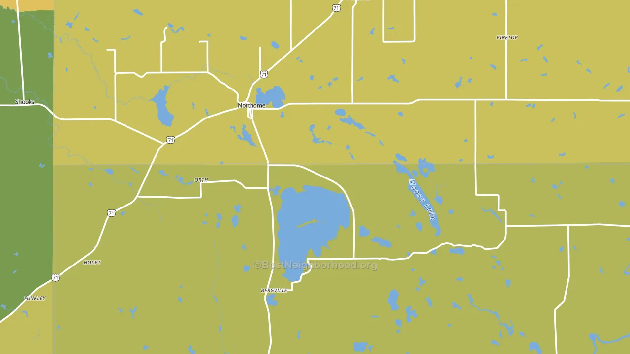 56661, MN block-group voter-turnout map
