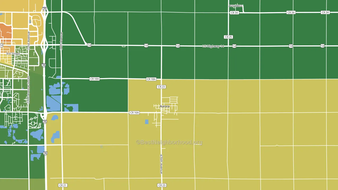57002, SD block-group voter-turnout map