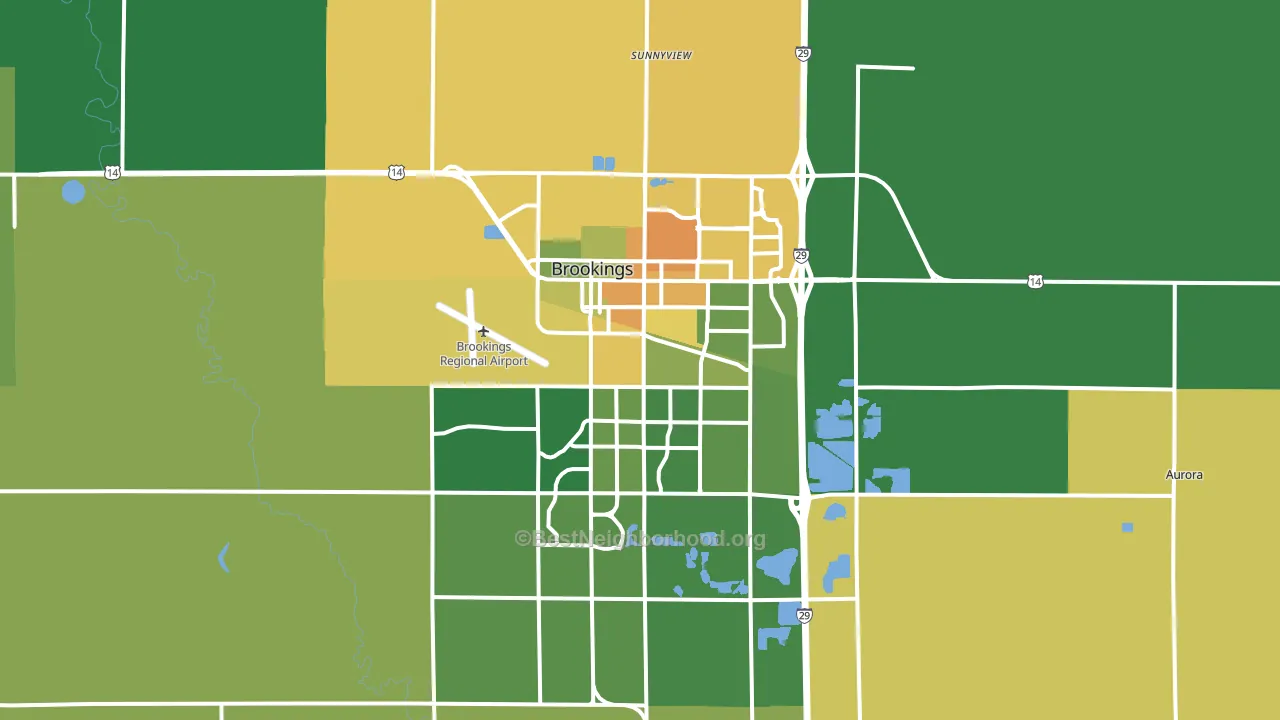 57006, SD block-group voter-turnout map