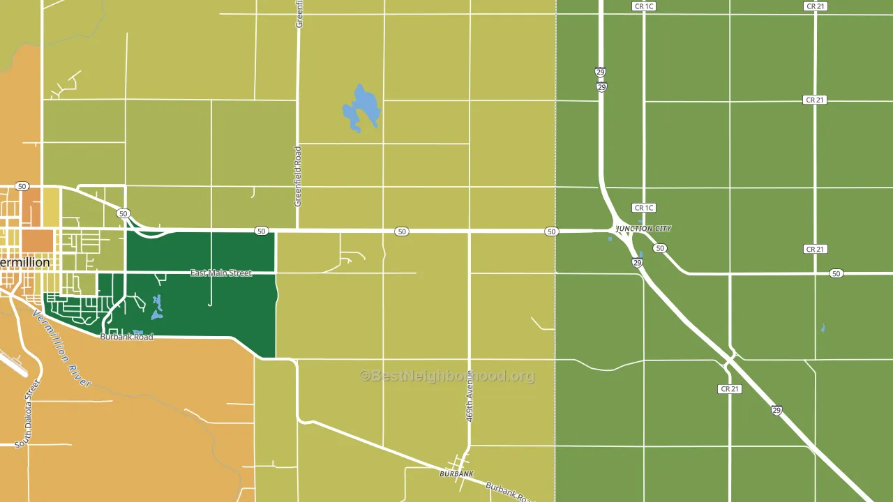 57010, SD block-group voter-turnout map