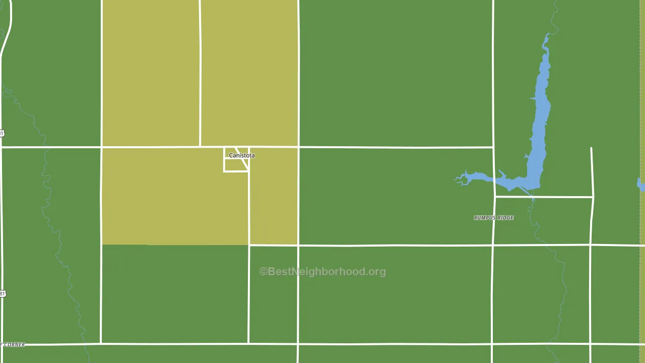 57012, SD block-group voter-turnout map