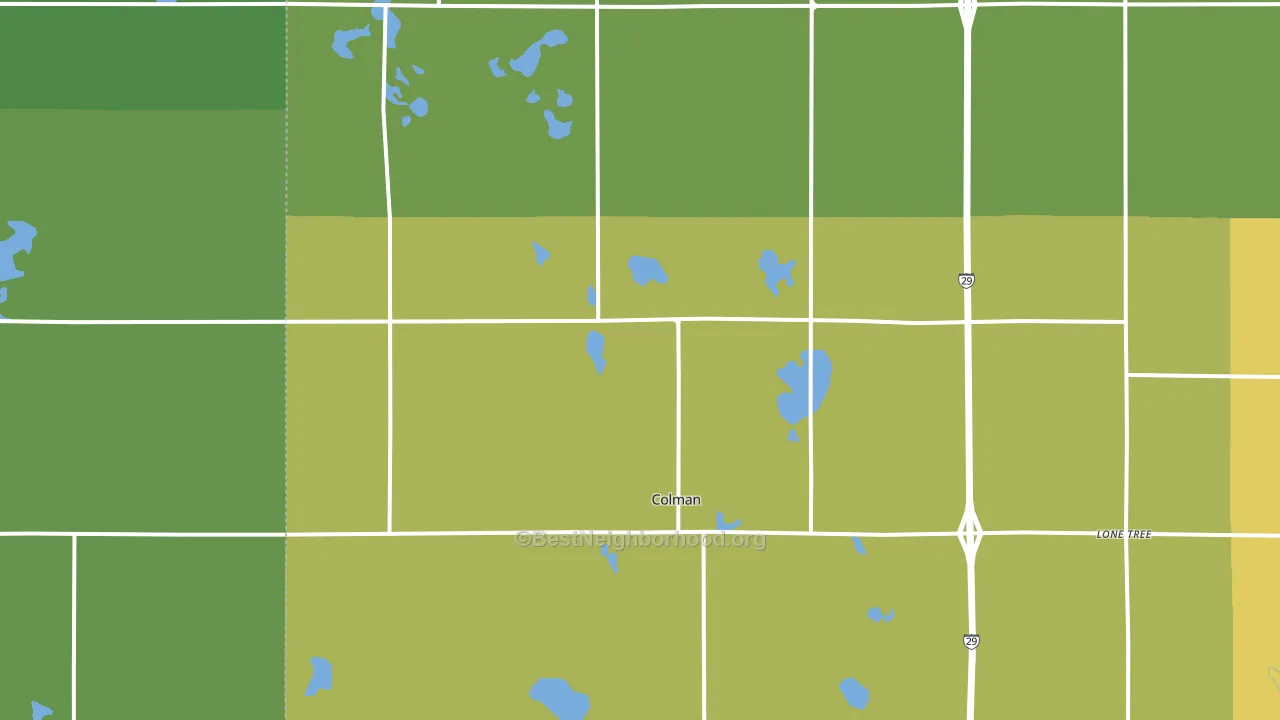57017, SD block-group voter-turnout map