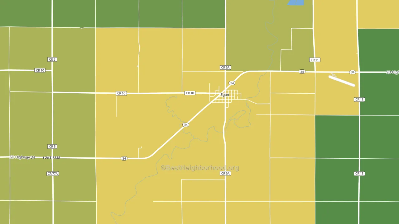 57024, SD block-group voter-turnout map
