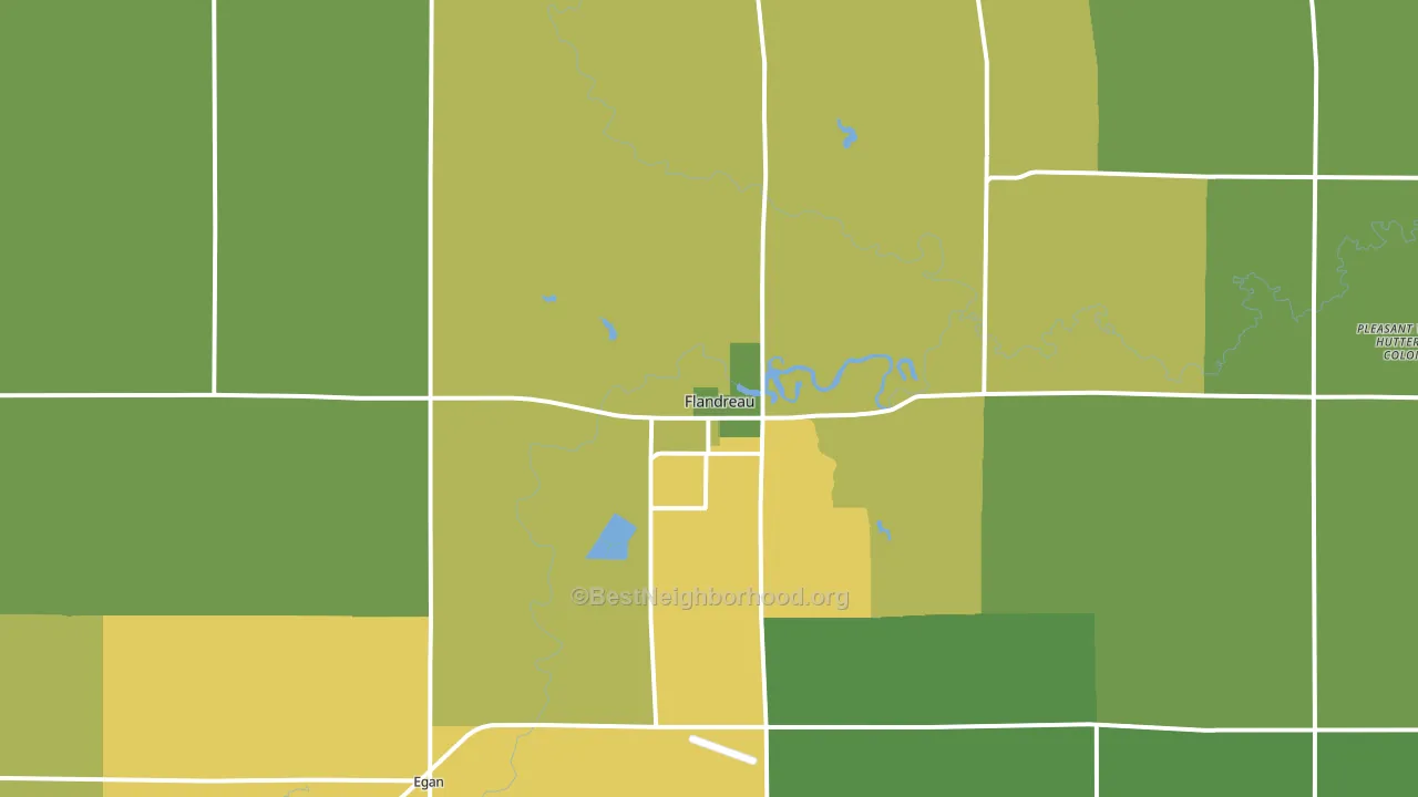 57028, SD block-group voter-turnout map