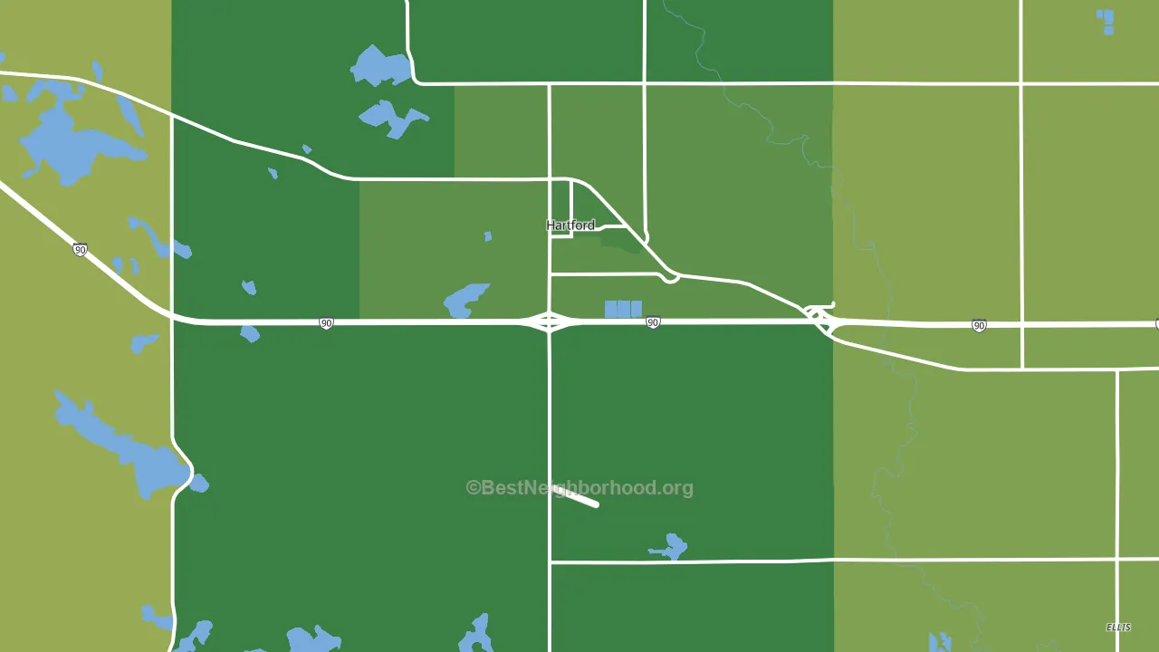 57033, SD block-group voter-turnout map