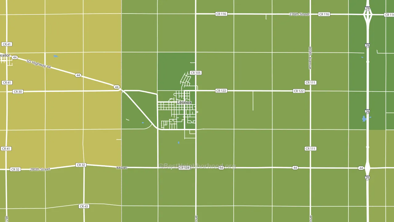 57039, SD block-group voter-turnout map