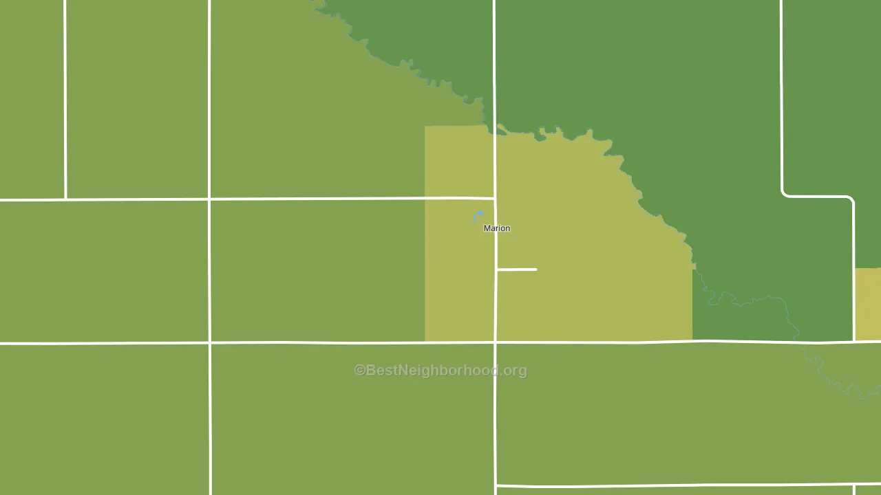 57043, SD block-group voter-turnout map