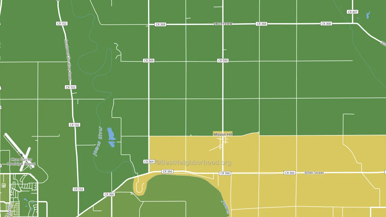 57046, SD block-group voter-turnout map