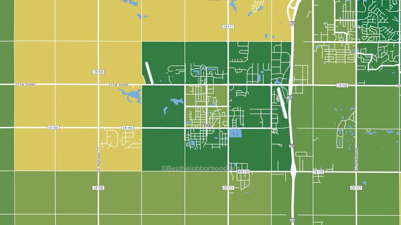 57064, SD block-group voter-turnout map