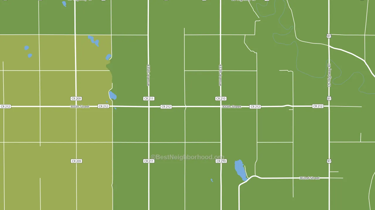 57067, SD block-group voter-turnout map