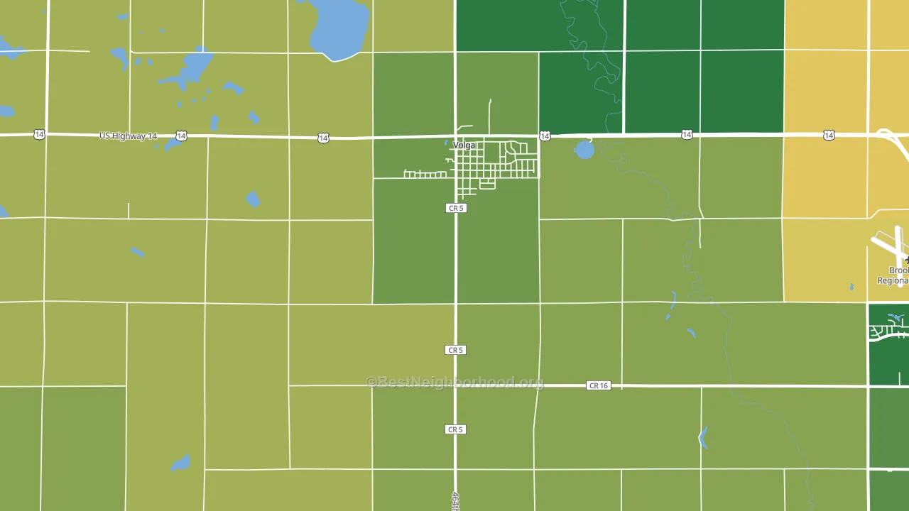 57071, SD block-group voter-turnout map