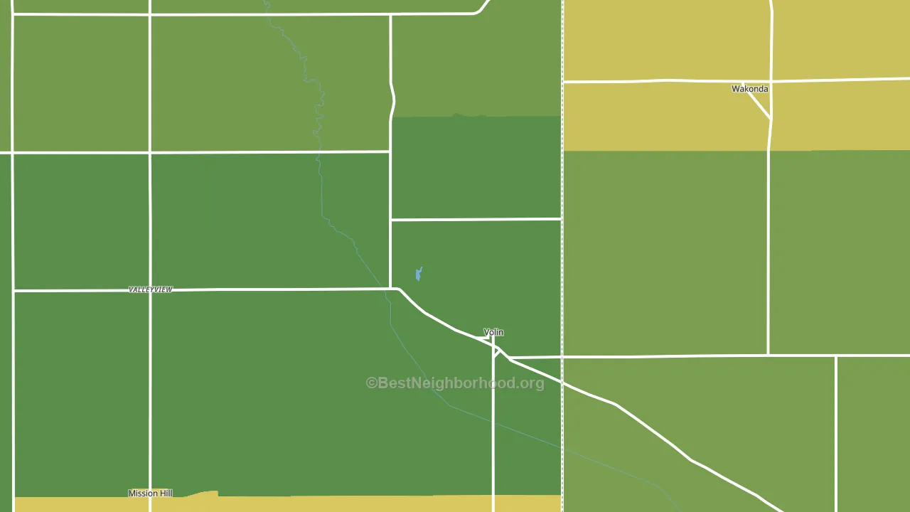 57072, SD block-group voter-turnout map